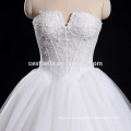 Sin tirantes de hombro V-cuello Organza vestido de boda taobao